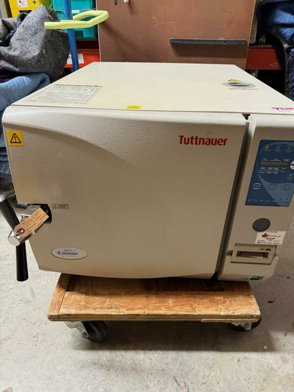 Tuttnauer 3870EP - Fully Automatic Autoclave with Built-in Printer Front view on skid